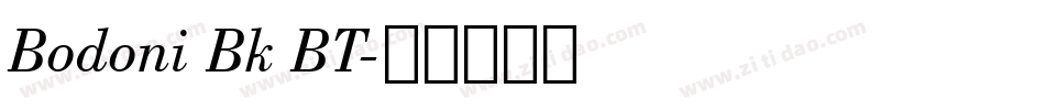 Bodoni Bk BT字体转换